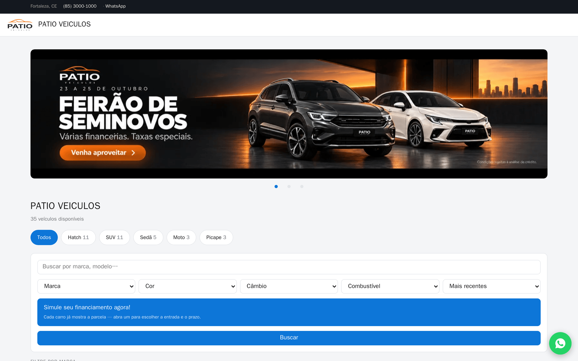 GestorOne Autos — A vitrine
